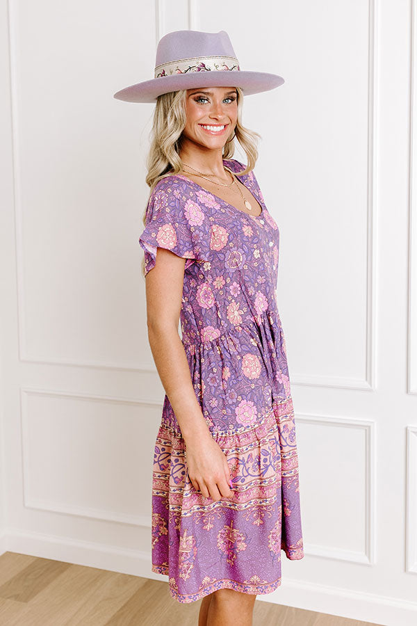 English Garden Floral Mini Dress Image - 3