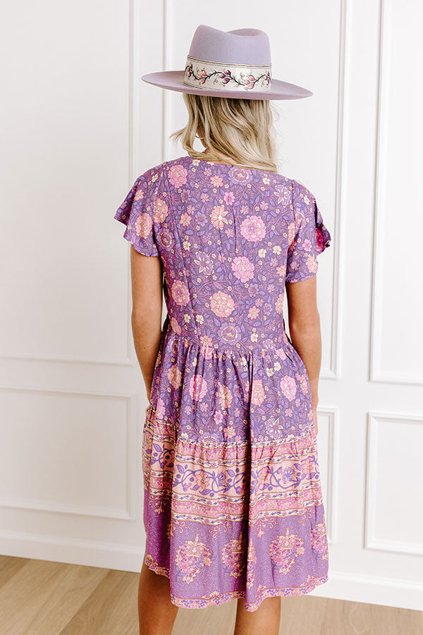English Garden Floral Mini Dress Image - 4