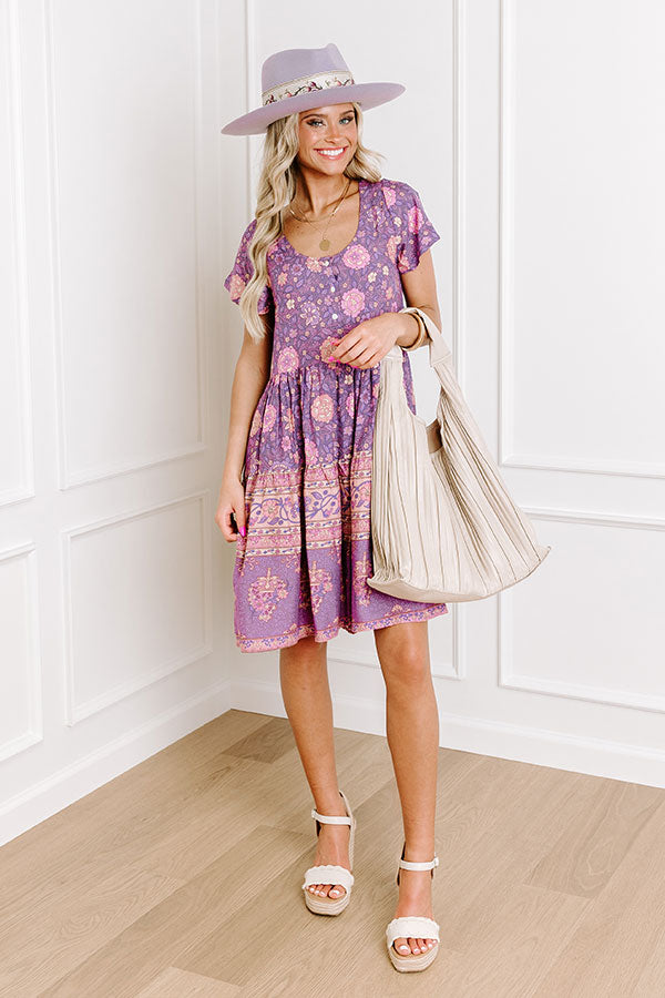 English Garden Floral Mini Dress Image - 5