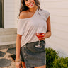 Fan Fav Linen-Blend Shift Top in Warm Taupe Image - 1
