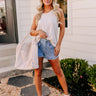 Simply Sweet Shift Top in Stone Image - 1