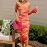 Sorbet Kisses Ruched Midi Image - 1