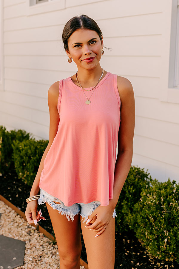 Simply Sweet Shift Top in Coral Image - 3