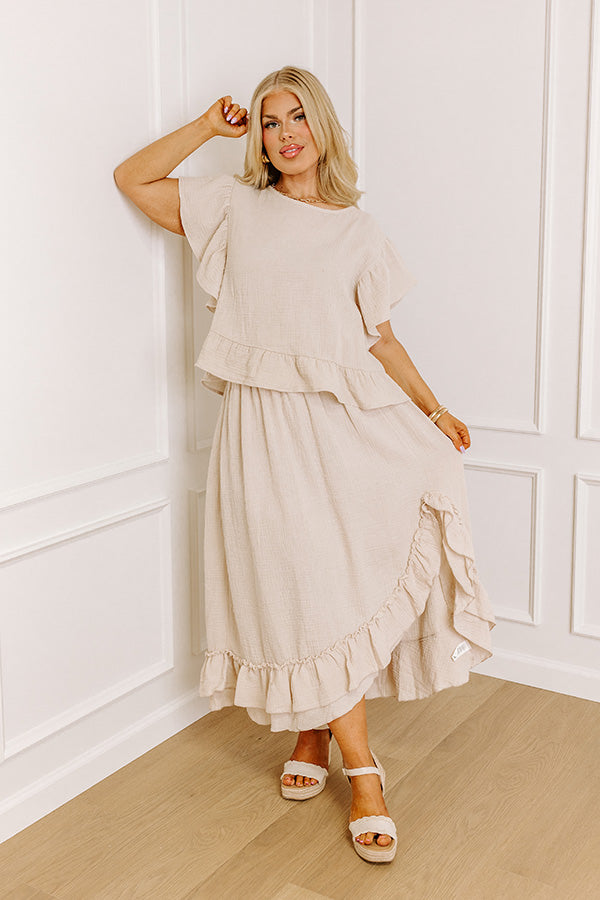 Happy Vacay High Waist Ruffle Skirt Curves Image - 1