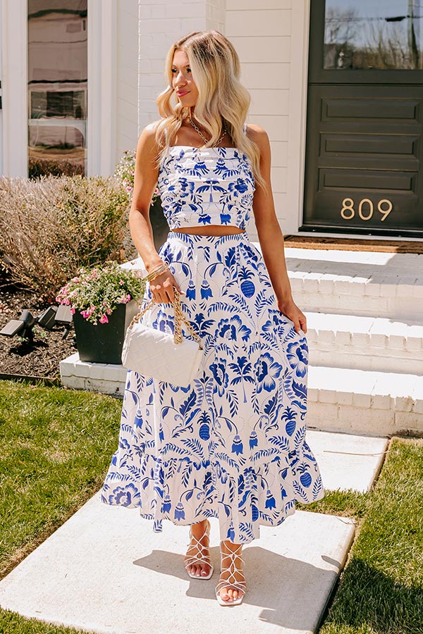 Mediterranean Getaway Maxi Skirt Image - 1