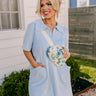 Casual Outing Mini Dress in Sky Blue Curves Image - 1