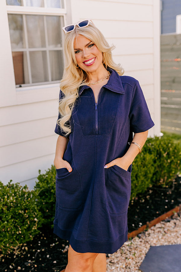 Casual Outing Mini Dress in Navy Curves Image - 1