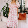 Charming Smile Floral Midi In Pink Image - 1