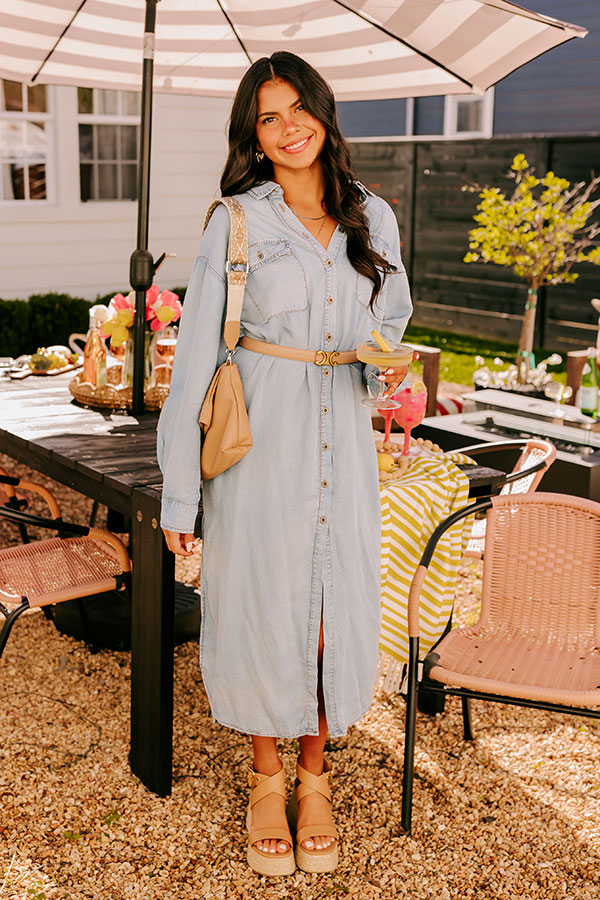 Street Chic Chambray Maxi Dress Image - 1