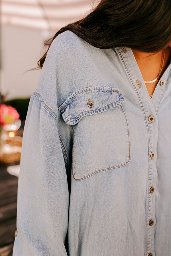 Street Chic Chambray Maxi Dress Image - 3