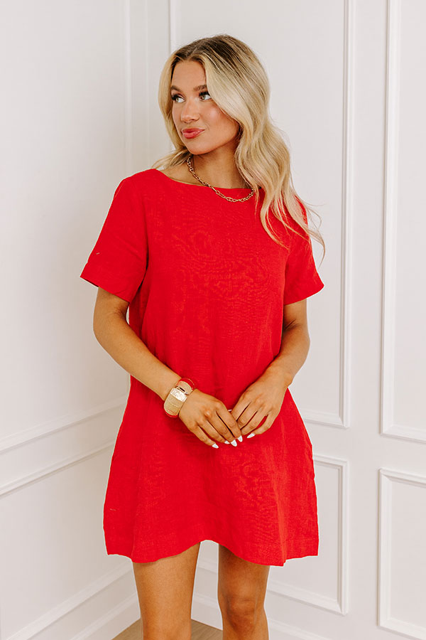 Downtown Nashville Linen Shift Dress Image - 2