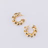 Coiled Gold Hoop Earrings Image - 1
