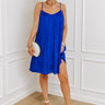 Out On The Town Satin Mini Dress in Royal Blue Image - 1