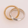 Two Tone Twisted Metal Cobra Bangle Bracelet Image - 1