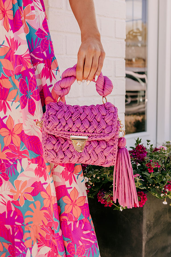 Montego Woven Purse in Violet Image - 1