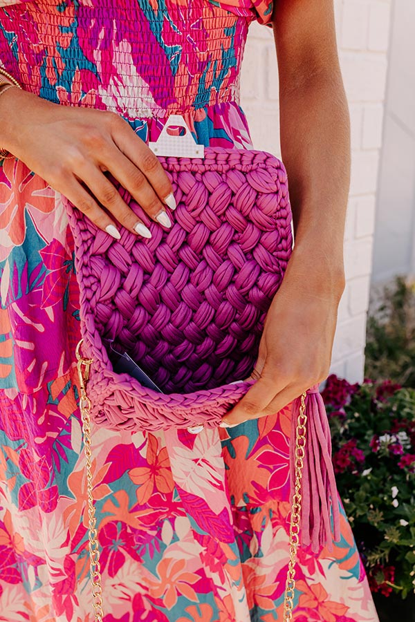 Montego Woven Purse in Violet Image - 2