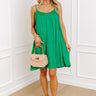 Out On The Town Satin Mini Dress in Green Image - 1