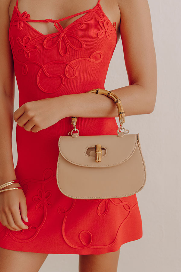 Brunch Voyage Faux Leather Purse In Iced Latte