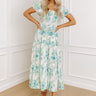 Vineyard Bound Smocked Midi in Green Image - 1