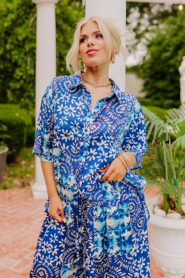 Mykonos Daytrip Satin Button Up Curves Image - 1