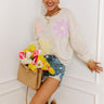 Happy Blooms Knit Sweater Image - 1
