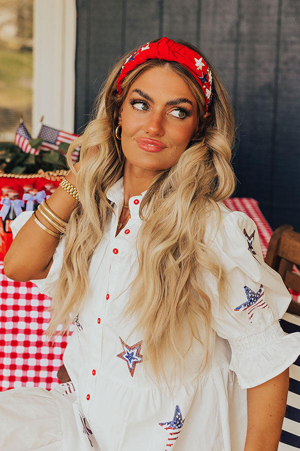 Americana Kisses Sequin Headband Image - 2