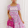 Fan Fav Smocked Floral Mini Dress in Pink Image - 1
