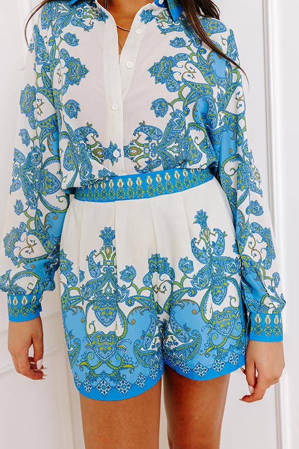 Milan Bound High Waist Paisley Shorts Image - 5