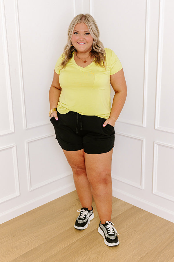 Casual Convo Shift Tee in Lime Punch Curves Image - 3