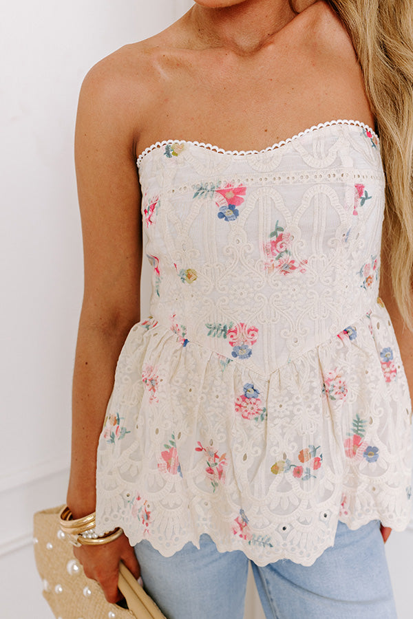 Nashville Brunch Eyelet Top in Pink Image - 3
