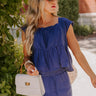 Americana Attire Babydoll Top in Navy Image - 1
