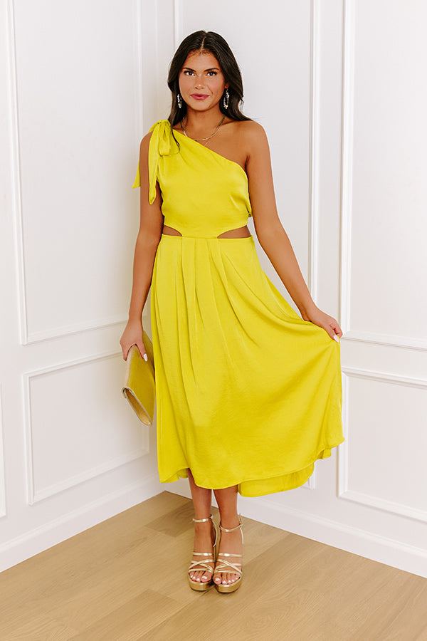 Date Night In Milan Satin Midi Image - 1