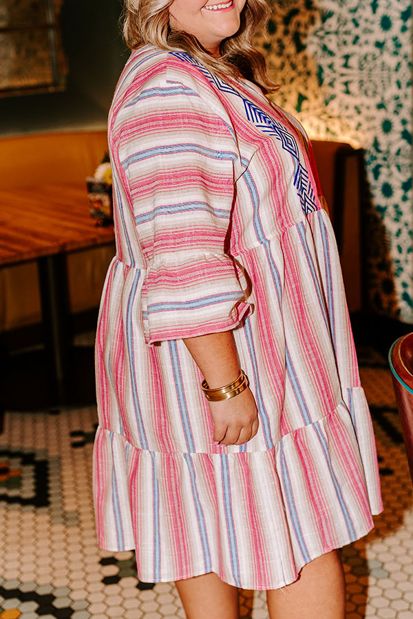 Costa Maya Brunch Stripe Mini Dress Curves Image - 2