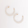 Lovely Pearls Hoop Earrings Image - 1