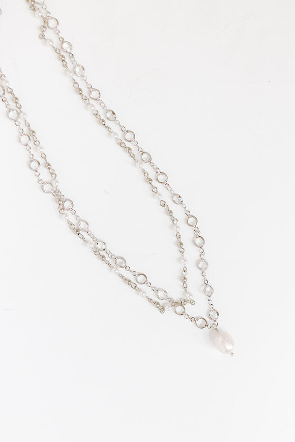 Oceanside Bliss Layered Necklace in Silver Image - 2