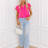 Pop Of Color Shift Top in Hot Pink Image - 1