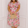 Sunny Sangria Floral Midi Dress in Pink Curves Image - 1