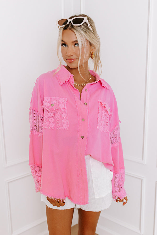 Loving Smile Lace Button Up Image - 1