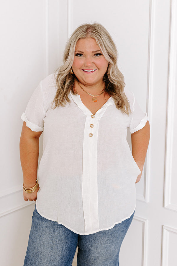 Coastal Breeze Shift Top in White Curves Image - 2