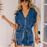 Feeling Flirty Denim Romper Image - 1