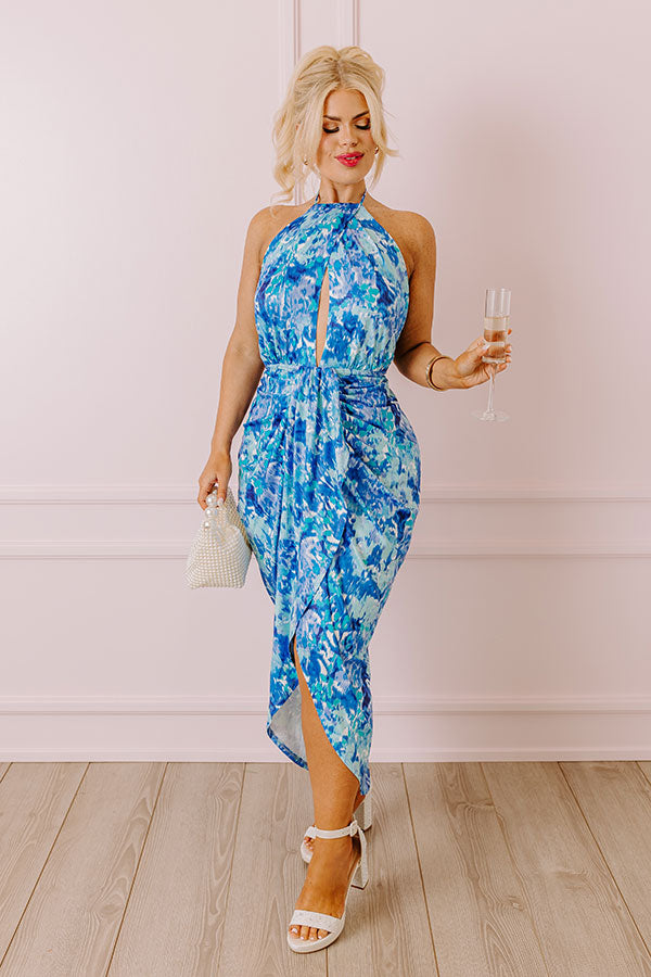 Margaritas and Chit Chat Midi in Royal Blue Curves Image - 1