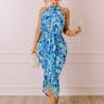 Margaritas and Chit Chat Midi in Royal Blue Curves Image - 1