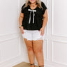 Caught Crushing Linen-Blend Top in Black Curves Image - 1