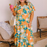 Porch Swing At Sunset Floral Midi in Orange Curves Image - 1
