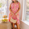 Sorbet Spritzer Floral High-Low Dress Curves Image - 1