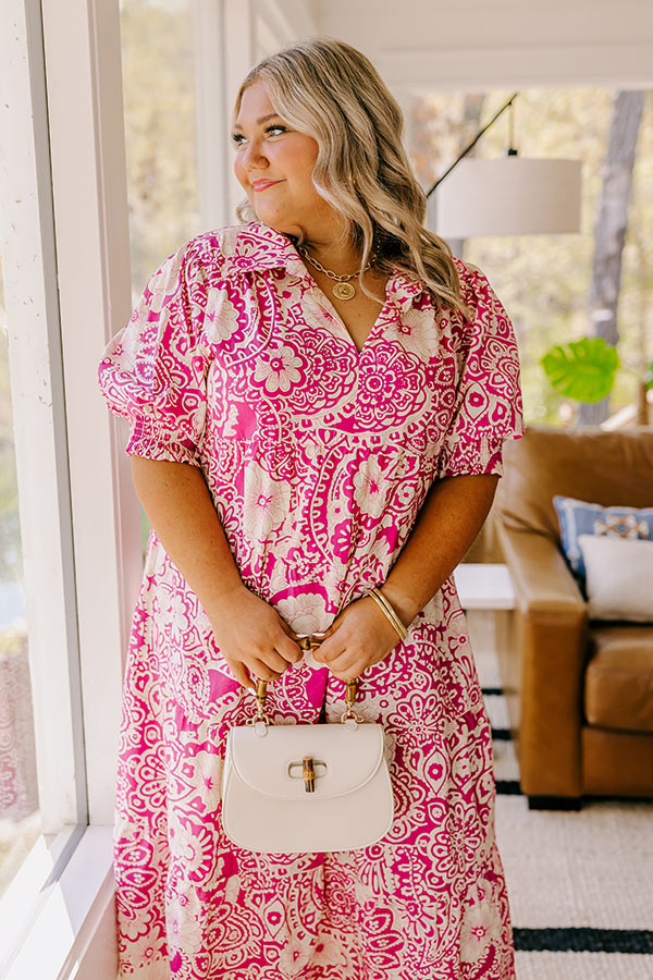 Sunday in St. Cloud Paisley Midi in Berry Curves Image - 2