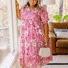 Sunday in St. Cloud Paisley Midi in Berry Curves Image - 1