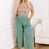 Sandy Coast High Waist Pants in Light Teal Curves Image - 1
