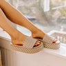 The Melanie Faux Leather Platform Sandal in Tan Image - 1