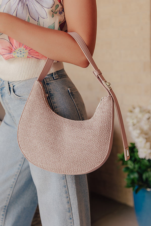 The Luna Spring Woven Purse in Dusty Purple
